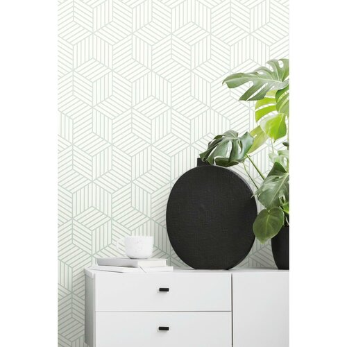 York Wallcoverings Peel & Stick Geometric Roll & Reviews | Wayfair